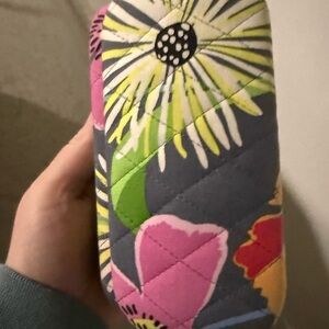 Vera Bradley Floral Quilted Case - Pink, Green, Yellow, Gray
